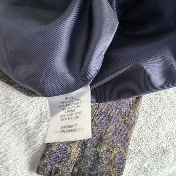 Classiques Entier Atelier Womens Metallic Animal Print Two-Button Blazer XS - Picture 4 of 9